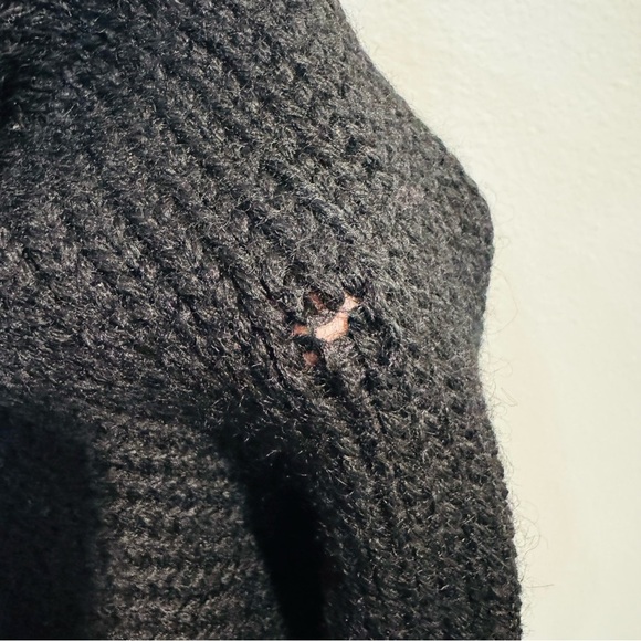 Vintage Monsoon Floral Embroidered Cardigan Sweater 100% Wool 10/12 USA - Picture 4 of 4